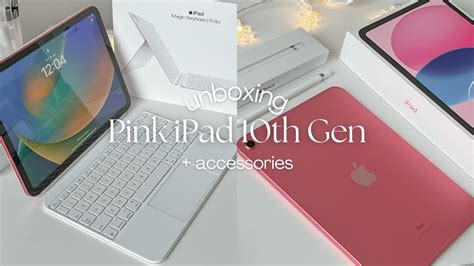 ipad 10th gen (pink) unboxing | apple pencil, magic folio keyboard, accessories 💓🌸 - YouTube