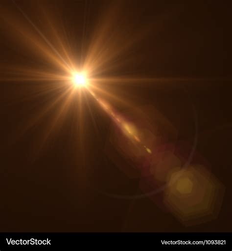 Background texture with warm sun and lens flare Vector Image