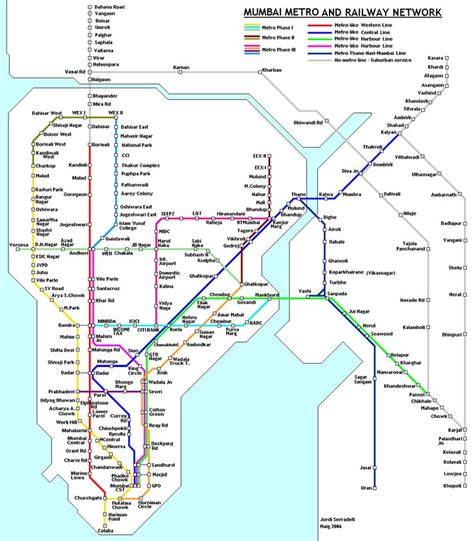 Mumbai Metro Map | Metro map, Metro route map, Train map