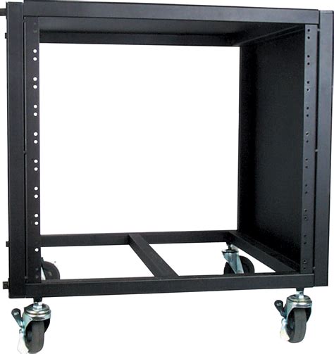 Rack Mount Stand DJ Cabinet Server Case Black Locking Castors Wheels 15" 9U | eBay