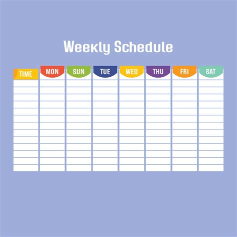 Work Schedule Printable