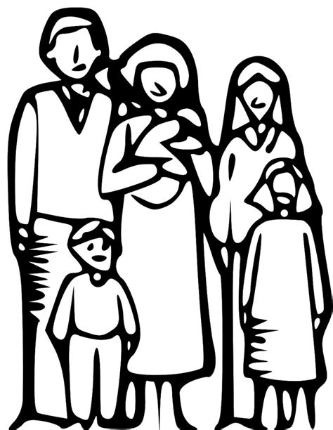 Family Picture Clipart Black And White