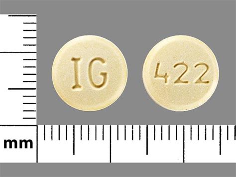 IG 422 Pill Yellow Round 10mm - Pill Identifier