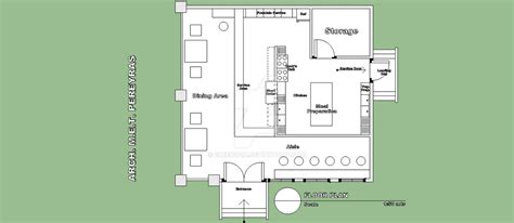 Coffee Shop Floor Plan With Label