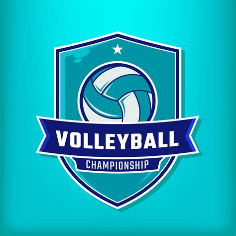 Volleyball logo for college tournament 12626518 Vector Art at Vecteezy