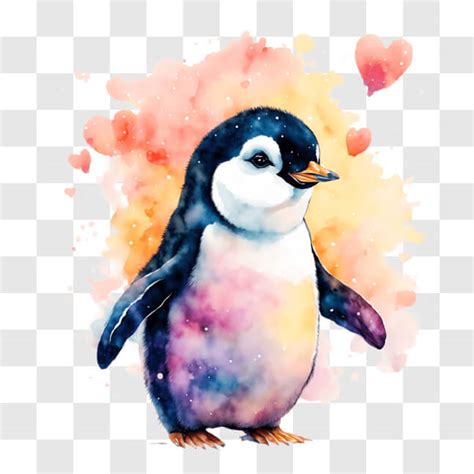 Download Watercolor Penguin Illustration for Children's Books and Greeting Cards PNG Online ...