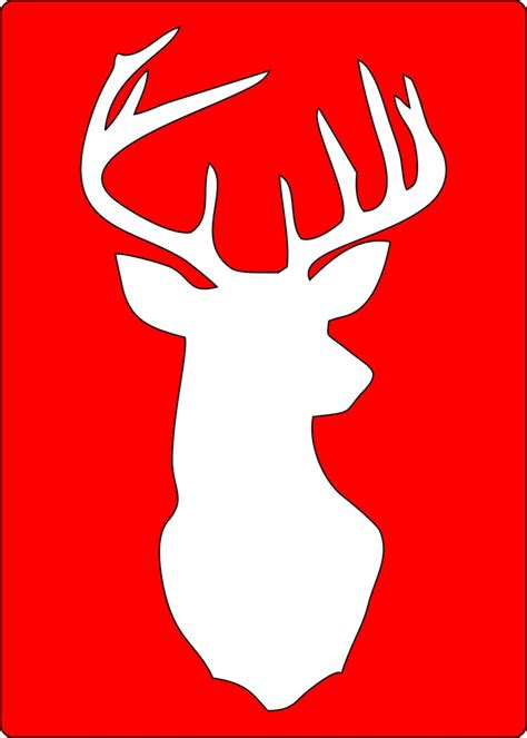 1 THIN STENCIL, Rustic Deer Head Silhouette Craft Paint Kit Cabin Lodge Decor, Tracing, Painting ...