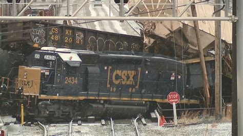 CSX train derailment, fuel leak at Queensgate Yard