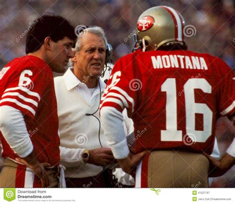 Bill Walsh and Joe Montana San Francisco 49ers Editorial Photography ...