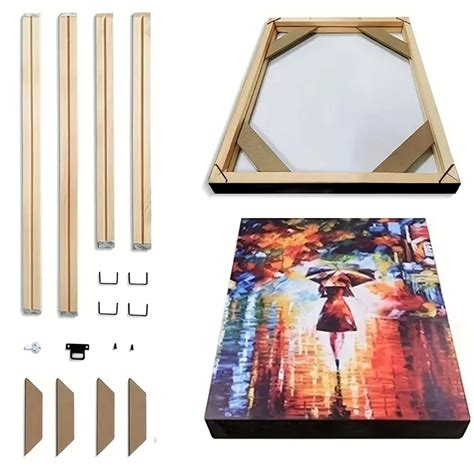 Wooden Canvas Stretcher Frame Diy Bars Kit Gallery Wrap Oil - Temu