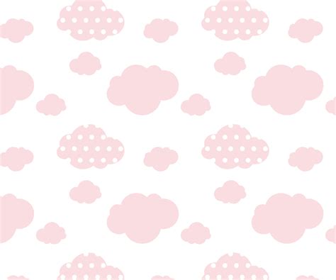 Cute pink clouds mouse pads patterns - TenStickers