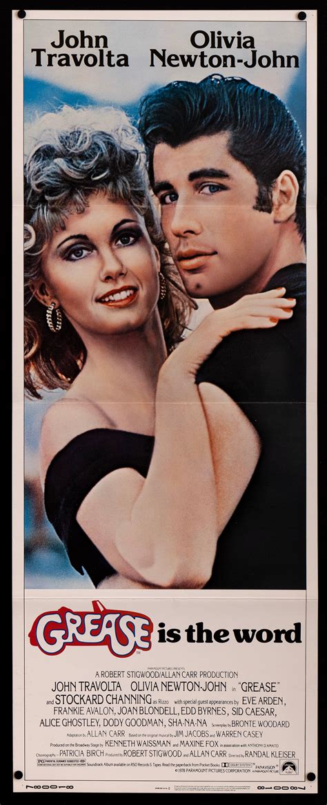 Grease Movie Poster 1978 Insert (14x36)