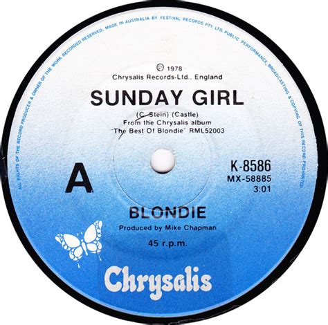 Blondie - Sunday Girl (1981, Vinyl) | Discogs