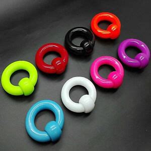 2MM-8MM Bcr Piercing Prince Albert Helix Horseshoe Plastic Black Plug ...