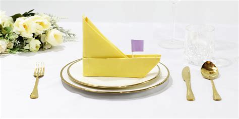 Napkin Folding Boat in 6 Easy Steps | Sailboat Napkin Fold