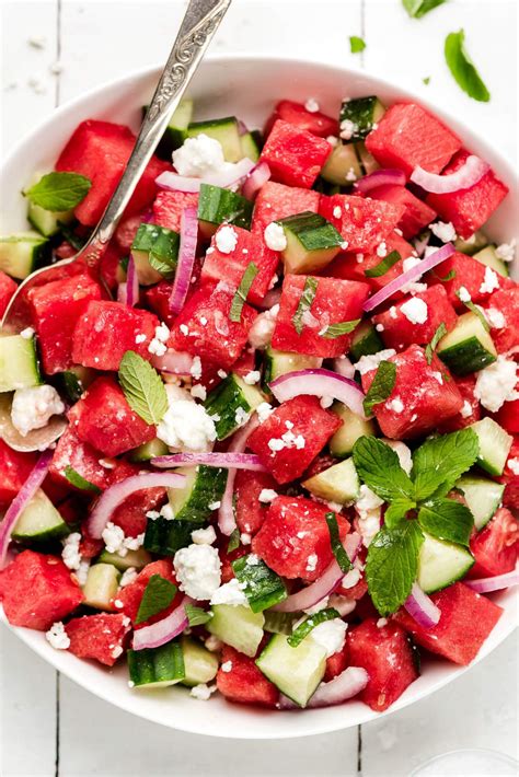 Watermelon Feta Salad - Garnish & Glaze