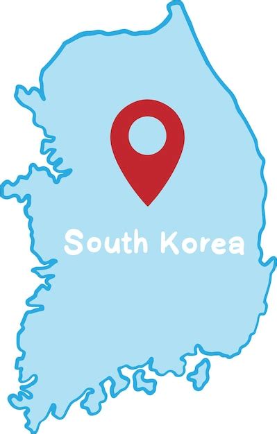 Premium Vector | South Korea map illustration material travel vector color South Korea