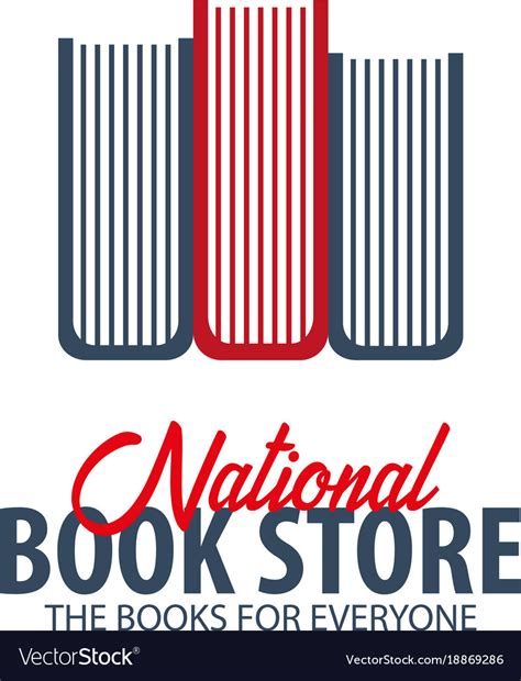 National book store logo education and book Vector Image