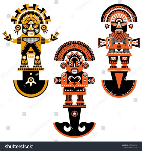 Inca Ceremonial Knifes Tumi Vector Illustration Stock Vector (Royalty ...