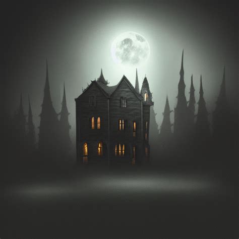 Haunted House Concept Art · Creative Fabrica