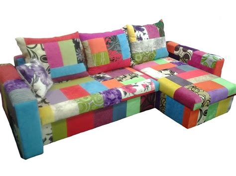 PATCHWORK Corner sofa bed with two storages -multicoloured Fast Delivery | Corner sectional sofa ...