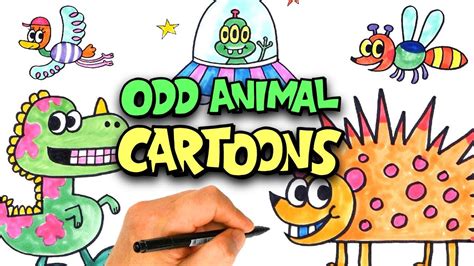 How to Draw Funny Cartoon Animals | Odd Animals | Cartooning Basic Lesson | For Kids | OKIDOKIDS ...