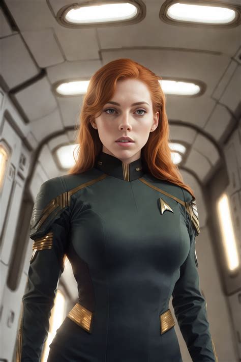 Beautiful Redhead Starfleet Officer in 2023 | Star trek outfits, Star ...