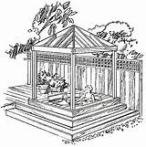 Gazebo Coloring Pages sketch template