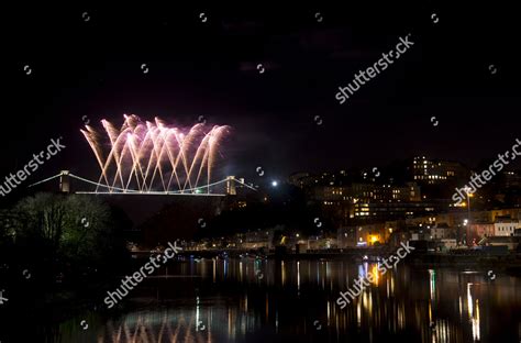 Fireworks Launched Clifton Suspension Bridge Part Editorial Stock Photo ...