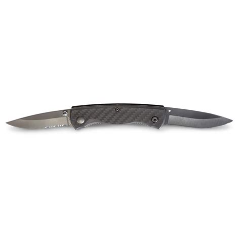 Stone River™ 2-blade Steel and Ceramic Folding Knife - 281678, Folding ...