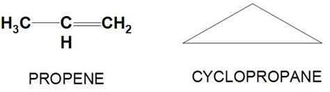 How many isomers are there for propene, ${{C}_{3}}{{H}_{6}}$