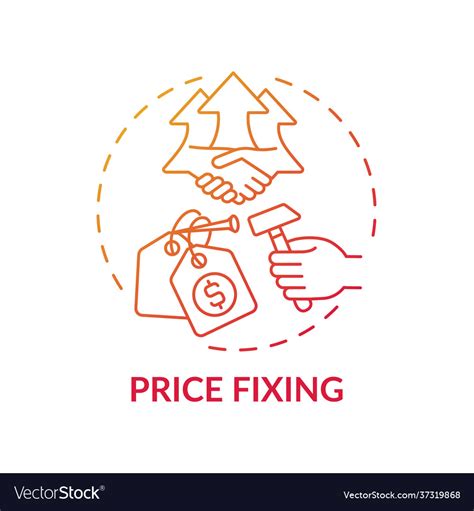 Price fixing concept icon Royalty Free Vector Image