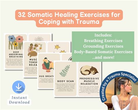 Trauma Healing Cards Somatic Therapy, Coping Skills Cards, PTSD, CPTSD ...