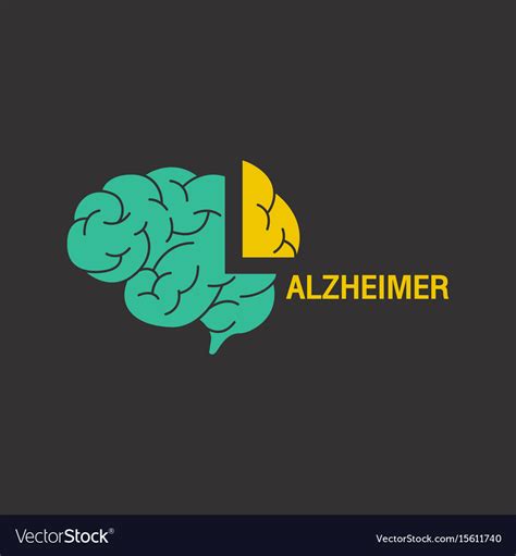 Alzheimer logo icon design Royalty Free Vector Image