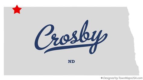 Map of Crosby, ND, North Dakota