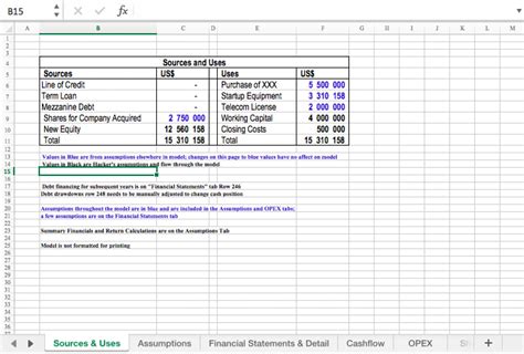 Startup Financial Model Excel Template