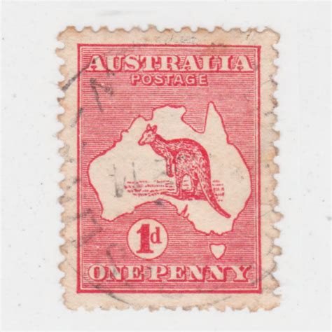 Australian 1913 1 penny Red Kangaroo Stamp – Gumnut Antiques