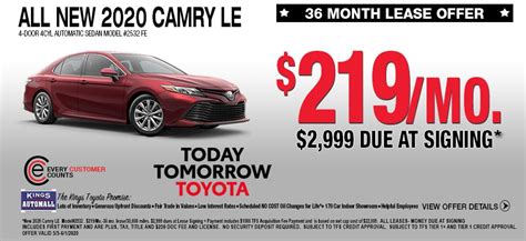 New Lease Specials | Kings Toyota