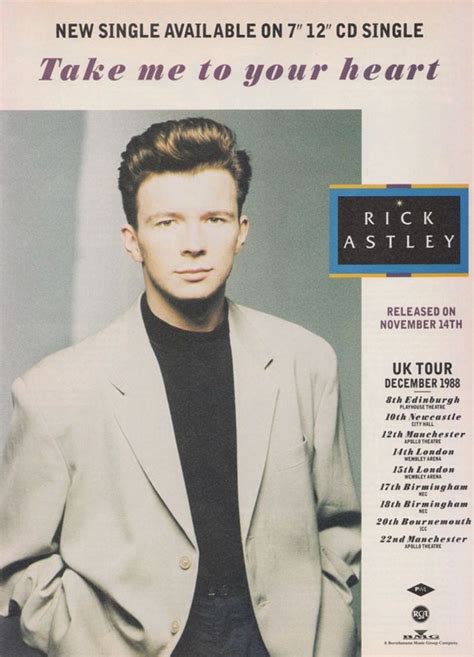 Rick Astley | Rick astley, Vintage music posters, Uk tours