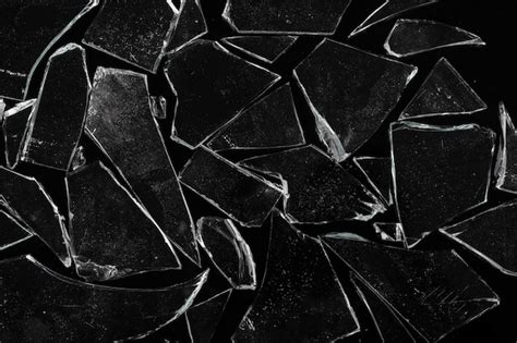 Premium Photo | Glass shards isolated on black background