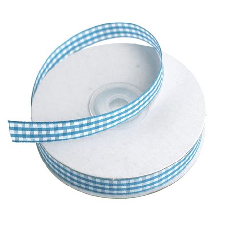 Gingham Christmas Ribbon, 3/8-Inch, 25 Yards, Light Blue - Walmart.com