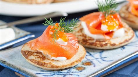 Smoked Salmon Buckwheat Blinis - Online Culinary School (OCS)