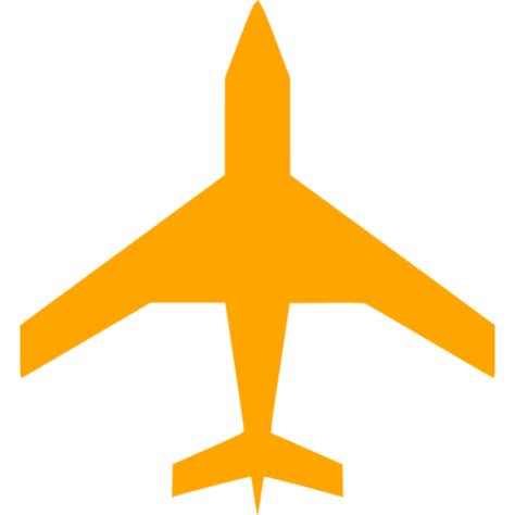 Orange airplane 13 icon - Free orange airplane icons