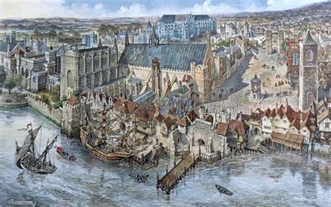 The Old Palace of Westminster in London about 1530 – Historical ...