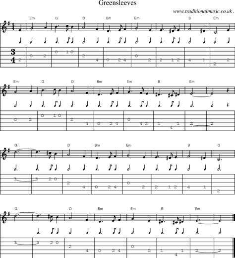 Greensleeves Classical Guitar Tab Pdf - memetopp