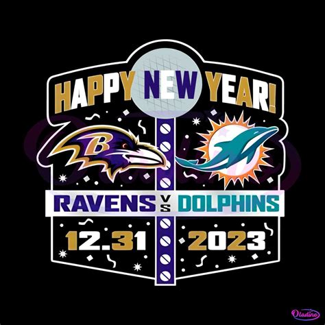 Baltimore Ravens Vs Miami Dolphins Happy New Year PNG