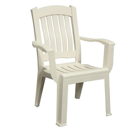 Adams Mfg Corp White Resin Stackable Patio Dining Chair in the Patio Chairs department at Lowes.com