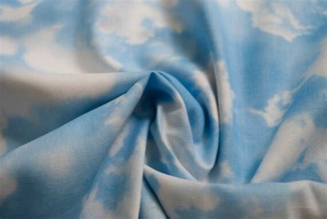 Cloud Print Fabric Light Blue Cotton Quilting Cotton