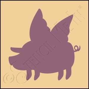 Flying Pig Stencil