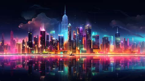 City Building Colorful Lights 4K #8791m Wallpaper iPhone Phone